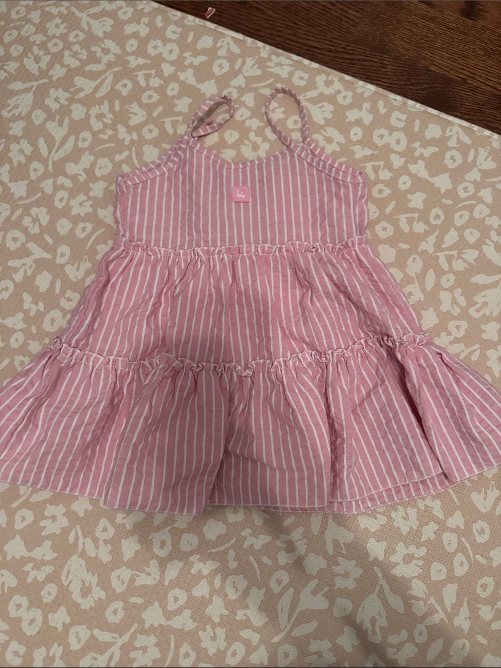 Al Agua Patos Pink Striped Girls' Sundress - Kids Dress 2-3 years
